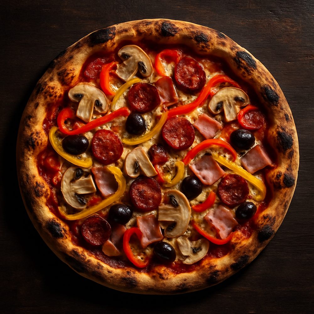 Pizza La Divina Commedia — gírala para verla de cerca